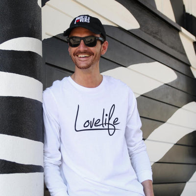 Lovelife Unisex Long Sleeve Tee Black on White