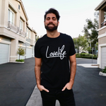 Lovelife Unisex Short-Sleeve T-Shirt White on Black
