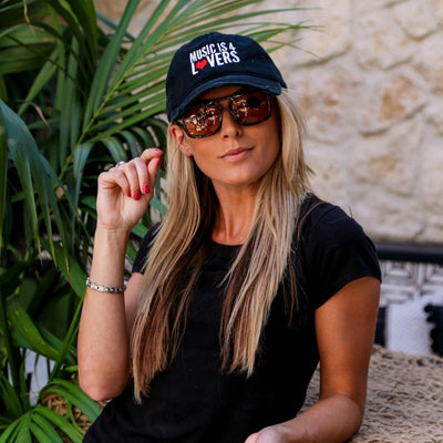 Music is 4 Lovers Distressed Dad Hat