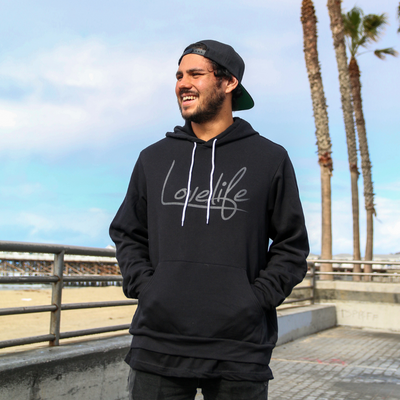 Lovelife Unisex Pullover Hoodie Black on Black