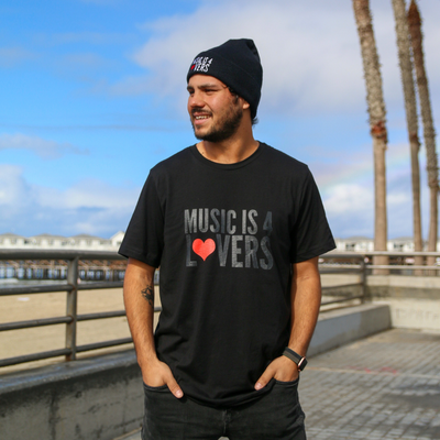 Music is 4 Lovers Unisex Short-Sleeve T-Shirt Black on Black