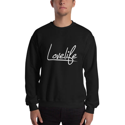 Lovelife Unisex Sweatshirt White on Black