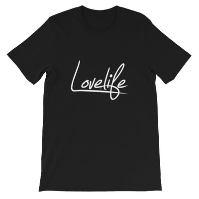 Lovelife Unisex Short-Sleeve T-Shirt White on Black